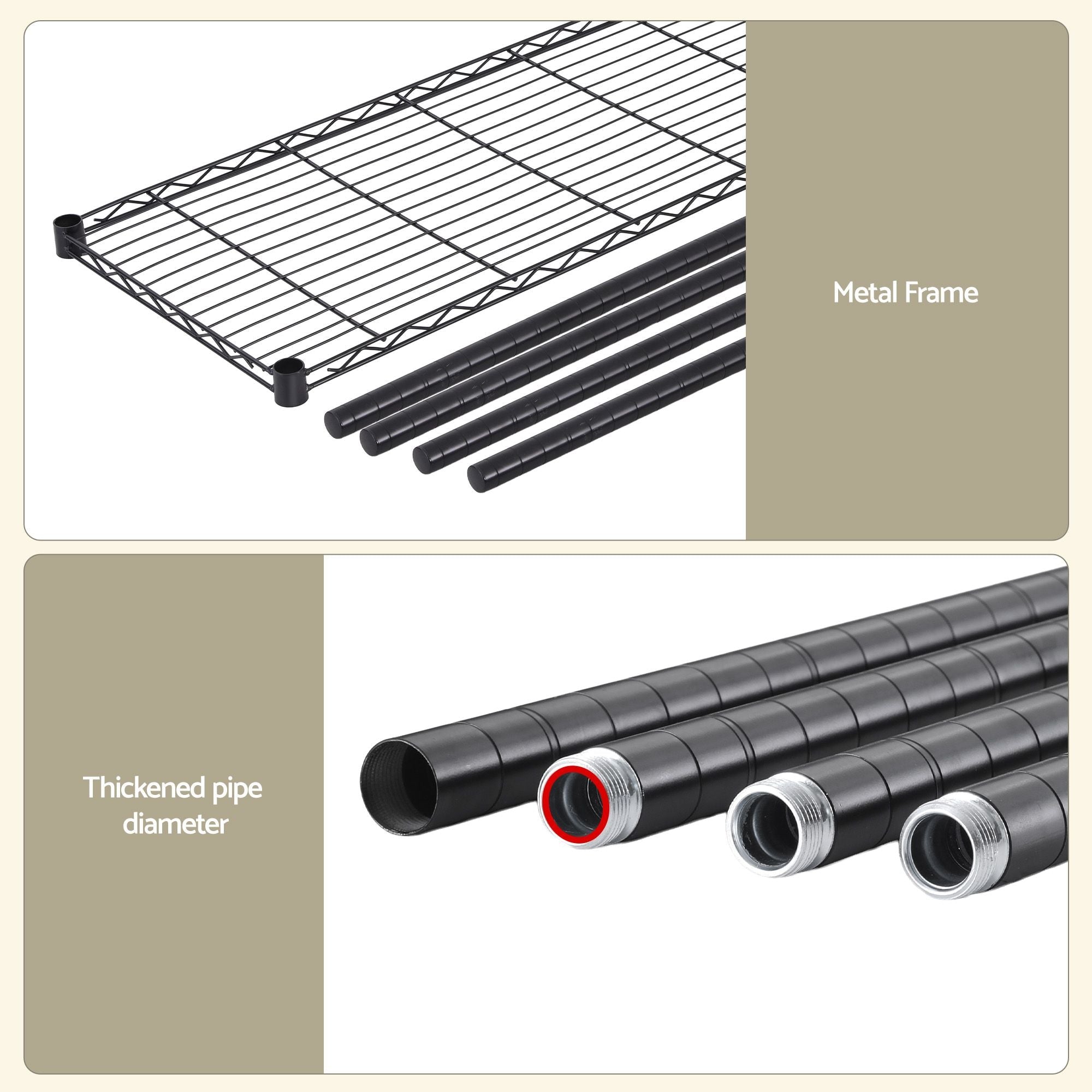 4 - Tier Kitchen Rack Shelf with Wheels Shelving 152x45x187CM Adjustable Metal Storage Shelves - Home & Garden > Kitchenware > Kitchen Utensils - Rivercity House & Home Co. (ABN 18 642 972 209) - Affordable Modern Furniture Australia