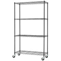 4 Tier Shelving Rack 113.4kg Capacity Per Shelf - Black