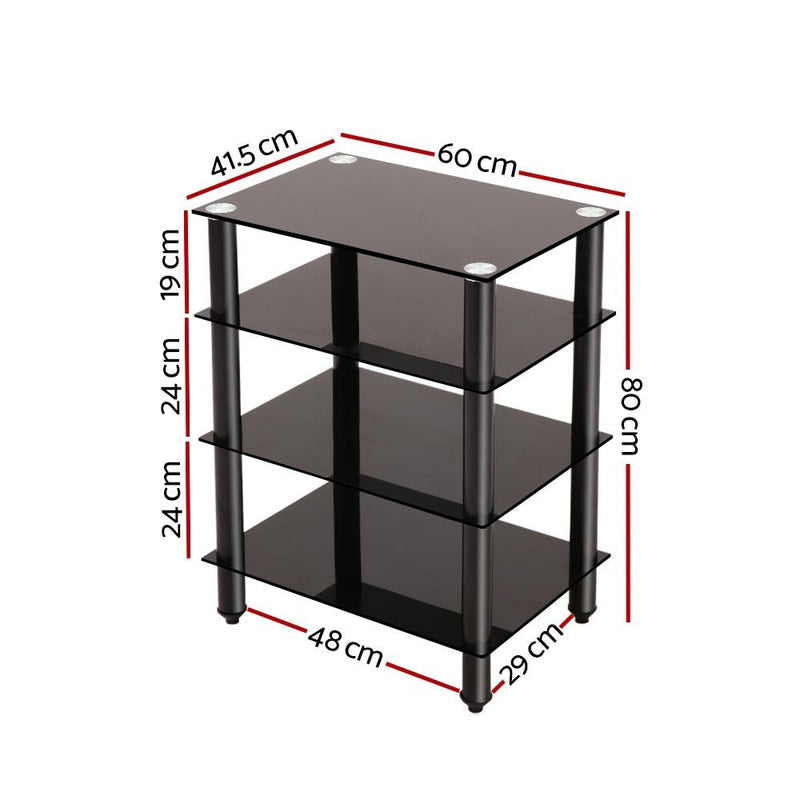 4 Tier TV Media Stand - Rivercity House & Home Co. (ABN 18 642 972 209) - Affordable Modern Furniture Australia