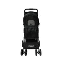 4-Wheel Foldable Pet Stroller for Dogs and Cats - Black