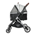 4-Wheel Pet Stroller Dog Cat Pram - Grey Black
