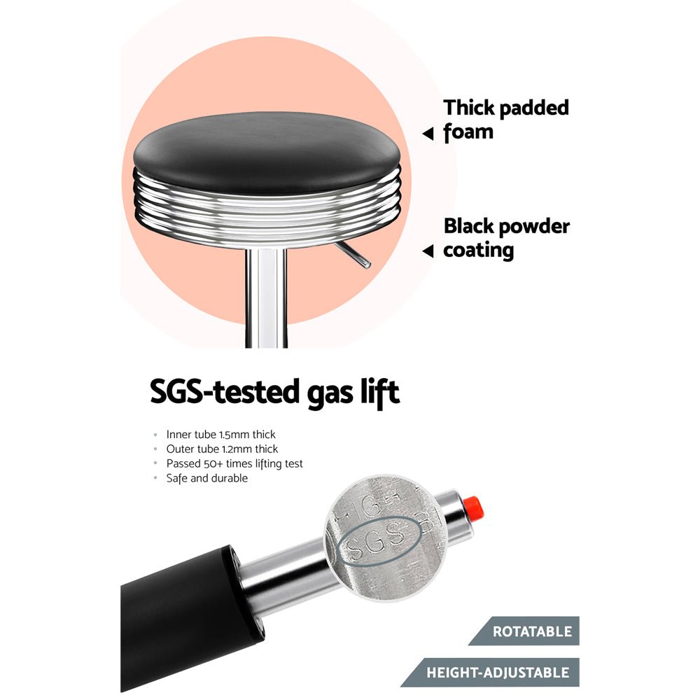 4 x Anton Bar Stools Black - Rivercity House & Home Co. (ABN 18 642 972 209) - Affordable Modern Furniture Australia