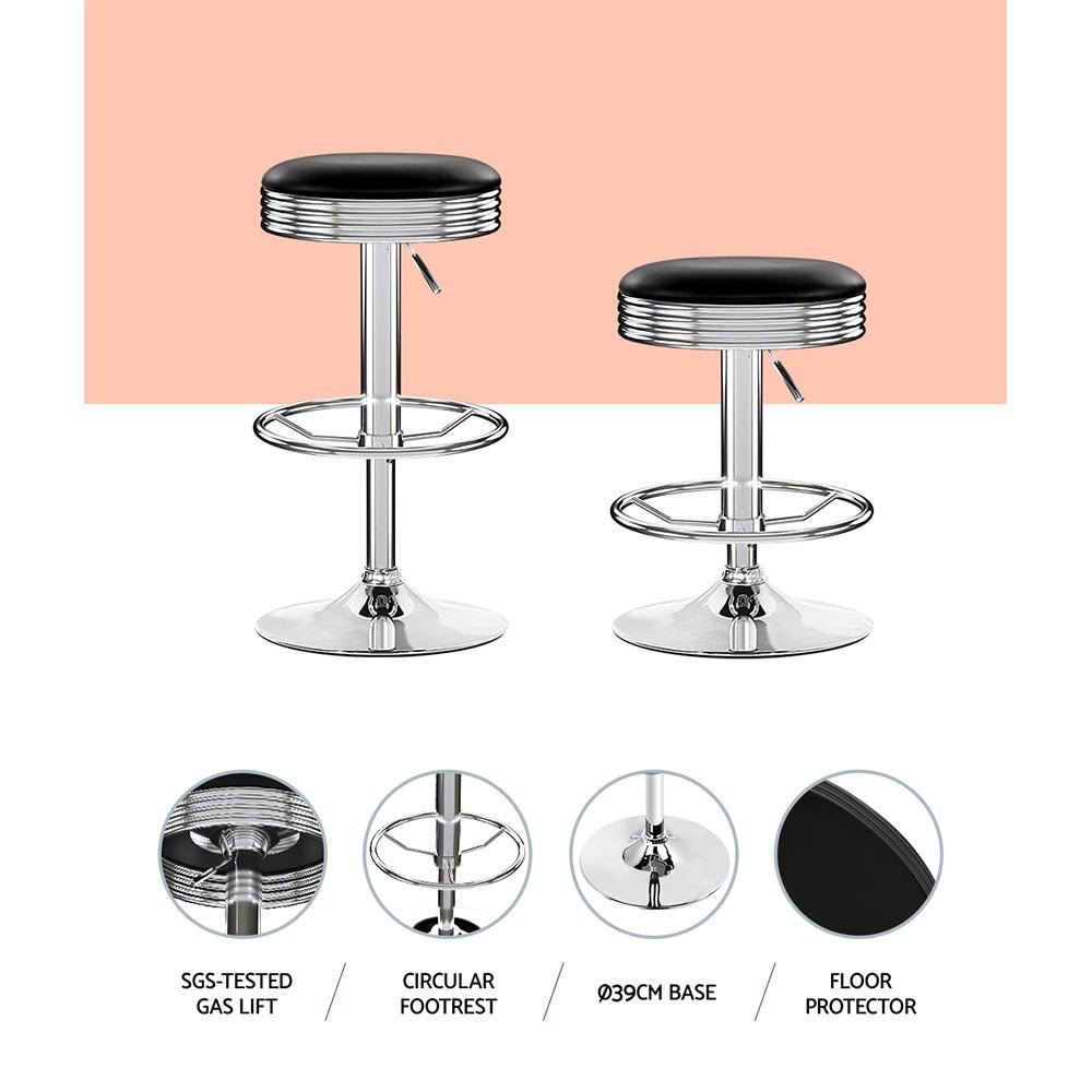 4 x Anton Bar Stools Black - Rivercity House & Home Co. (ABN 18 642 972 209) - Affordable Modern Furniture Australia