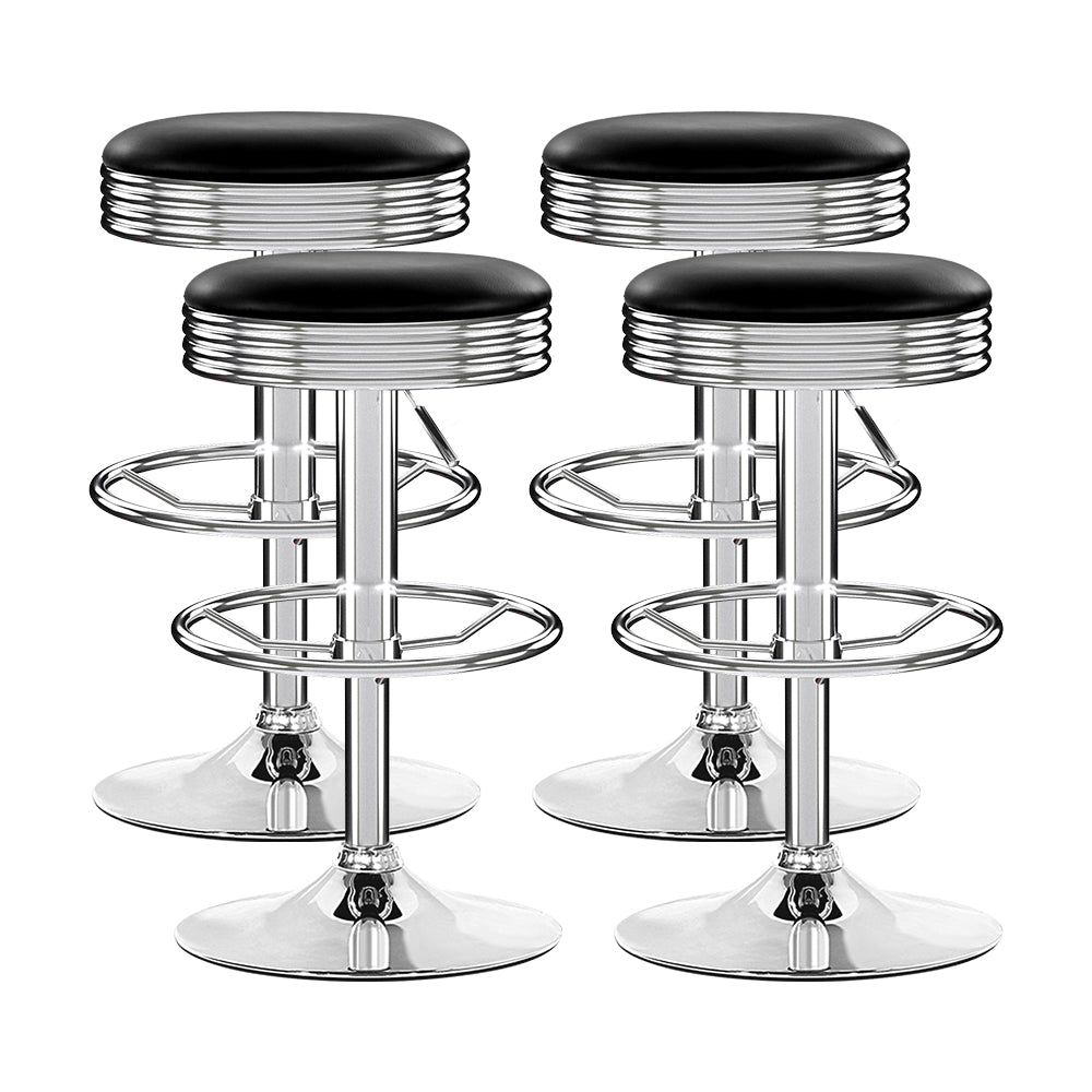 4 x Anton Bar Stools Black - Rivercity House & Home Co. (ABN 18 642 972 209) - Affordable Modern Furniture Australia