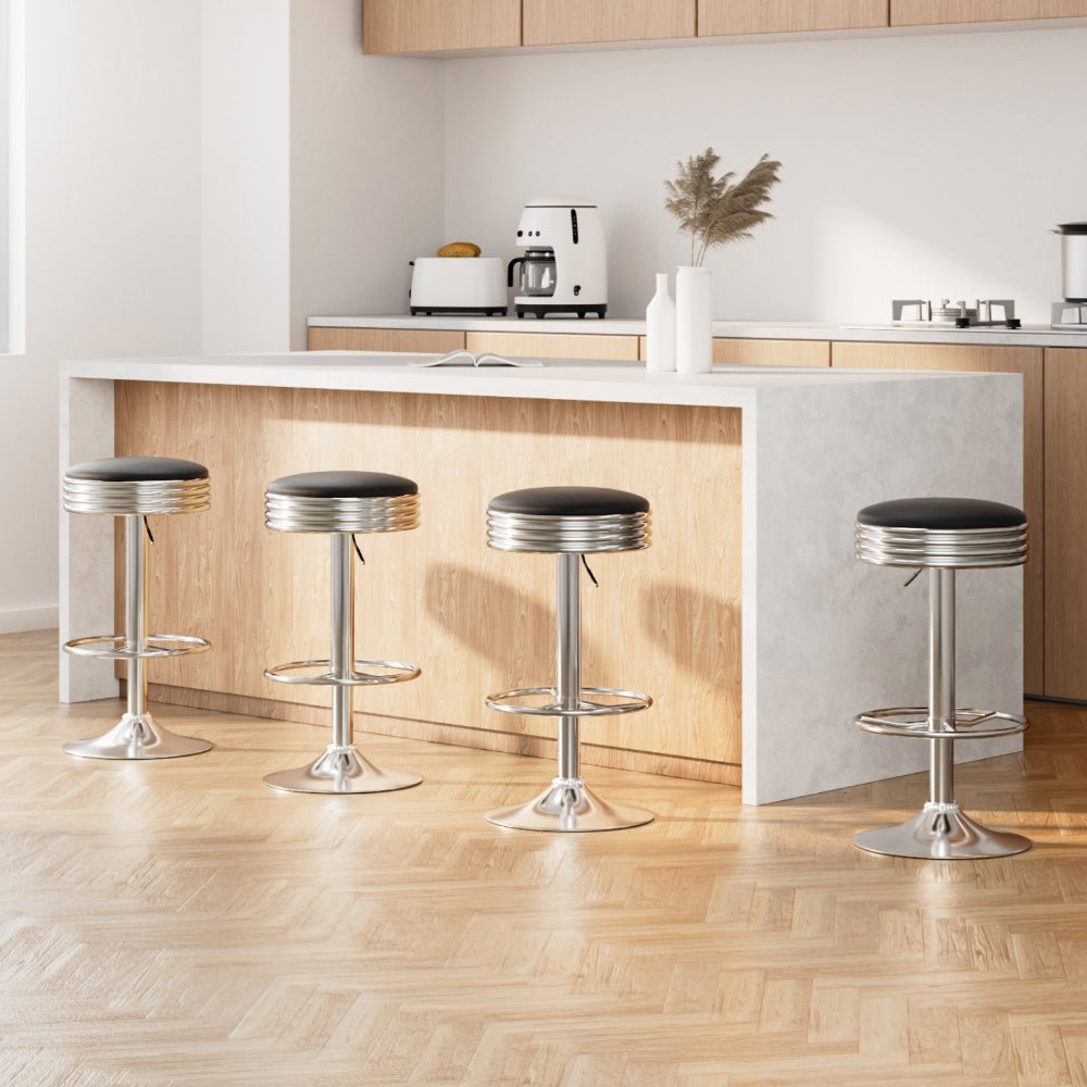 4 x Anton Bar Stools Black - Rivercity House & Home Co. (ABN 18 642 972 209) - Affordable Modern Furniture Australia