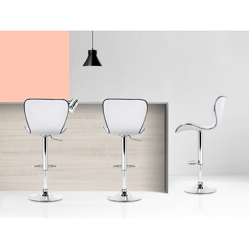 4 x Ruby Bar Stools White - Rivercity House & Home Co. (ABN 18 642 972 209) - Affordable Modern Furniture Australia