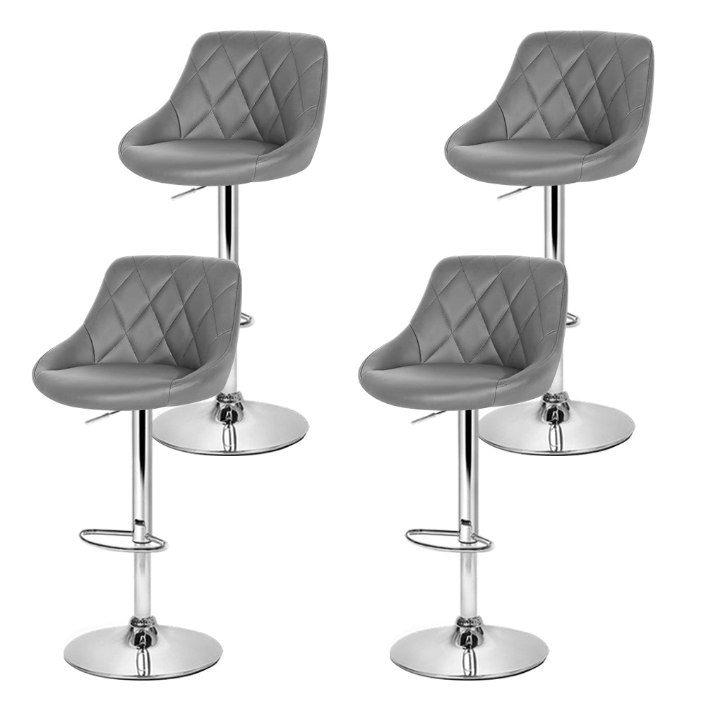 4 x Swivel Bar Stools Grey - Rivercity House & Home Co. (ABN 18 642 972 209) - Affordable Modern Furniture Australia
