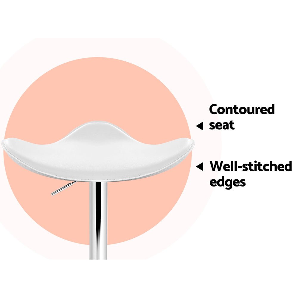 4 x Swivel Stool Bar Stools White - Rivercity House & Home Co. (ABN 18 642 972 209) - Affordable Modern Furniture Australia