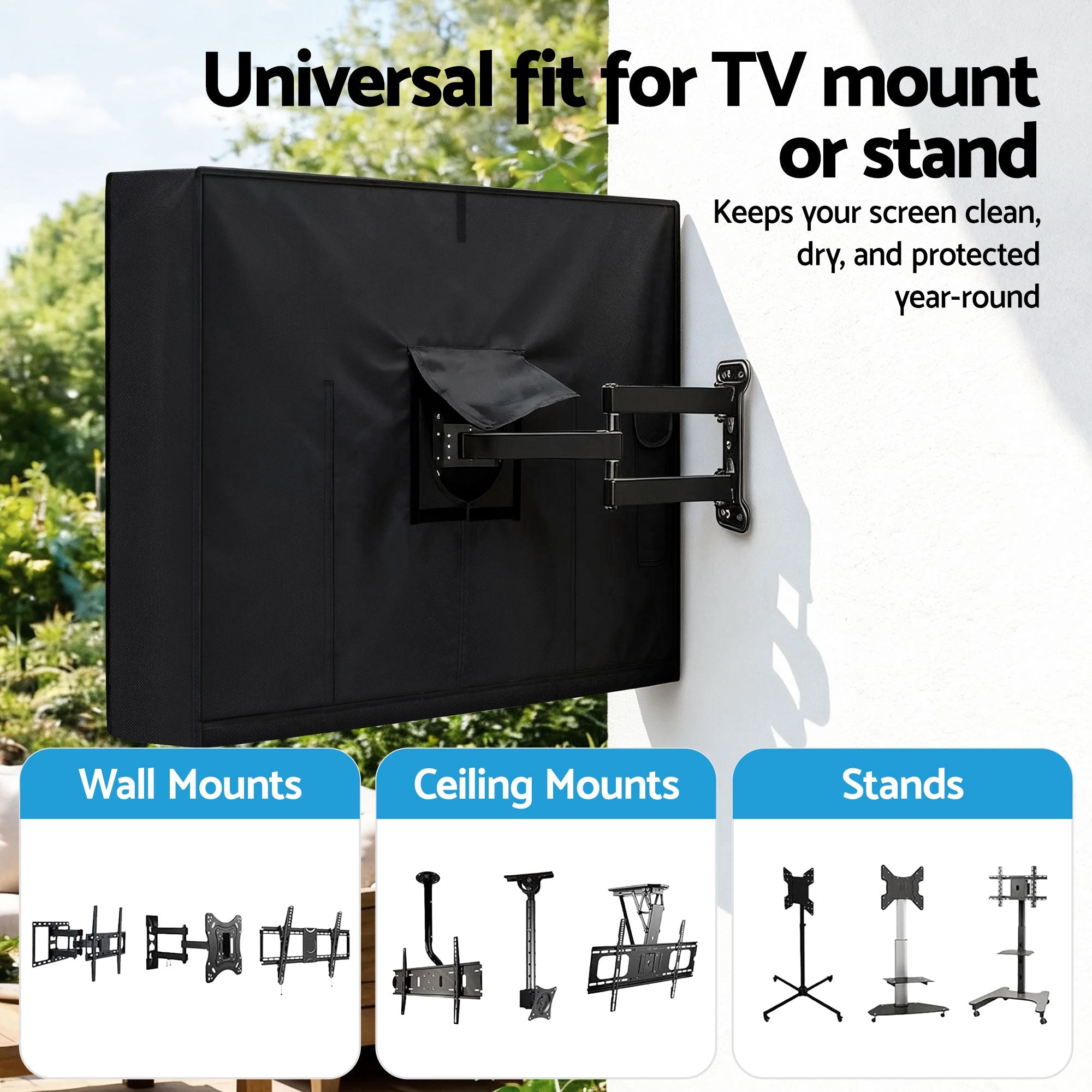 40 - 43 Inch TV Cover Waterproof Outdoor Patio Flat Television Protector - Appliances > TV > TVs & Accessories - Rivercity House & Home Co. (ABN 18 642 972 209) - Affordable Modern Furniture Australia