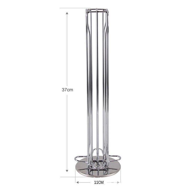 40 Capsules Rotating Coffee Pod Holder Rack for Nespresso Chrome Countertop Stand - Appliances > Kitchen Appliances > Coffee Machines & Accessories - Rivercity House & Home Co. (ABN 18 642 972 209) - Affordable Modern Furniture Australia