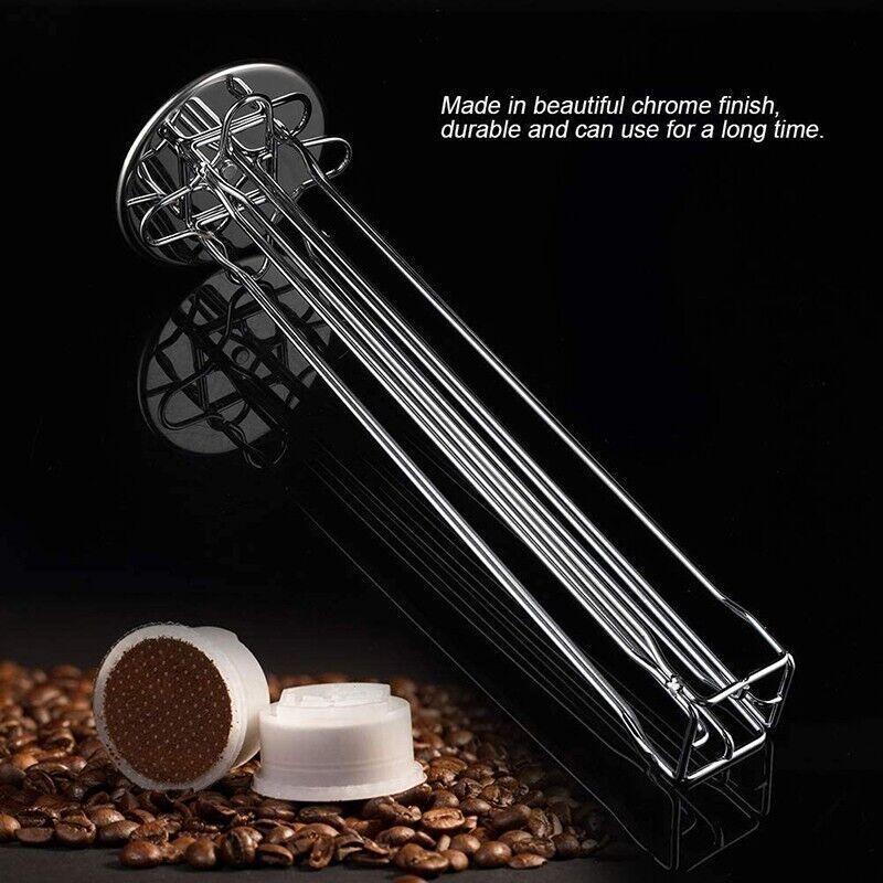 40 Capsules Rotating Coffee Pod Holder Rack for Nespresso Chrome Countertop Stand - Appliances > Kitchen Appliances > Coffee Machines & Accessories - Rivercity House & Home Co. (ABN 18 642 972 209) - Affordable Modern Furniture Australia