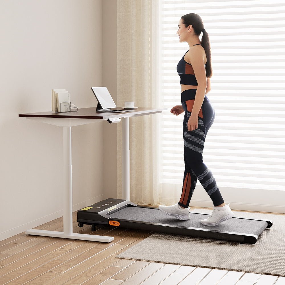 400mm Treadmill Electric Walking Pad with 120cm Automatic Standing Desk - Furniture > Office > Desks - Rivercity House & Home Co. (ABN 18 642 972 209) - Affordable Modern Furniture Australia