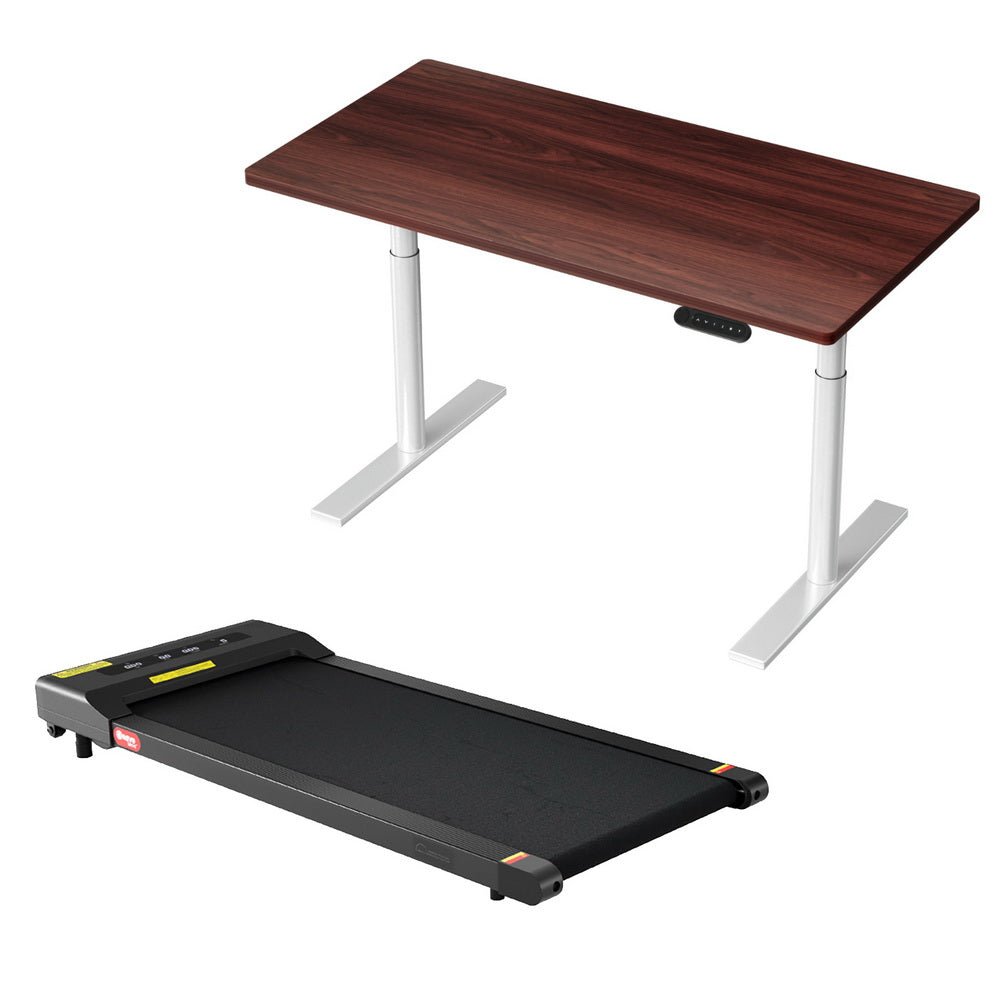 400mm Treadmill Electric Walking Pad with 120cm Automatic Standing Desk - Furniture > Office > Desks - Rivercity House & Home Co. (ABN 18 642 972 209) - Affordable Modern Furniture Australia