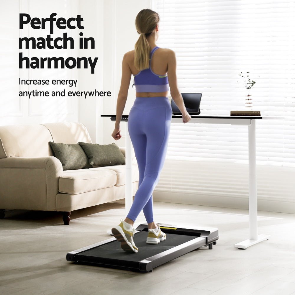 400mm Treadmill Electric Walking Pad with 120cm Automatic Standing Desk - Furniture > Office > Desks - Rivercity House & Home Co. (ABN 18 642 972 209) - Affordable Modern Furniture Australia