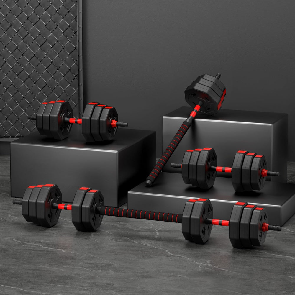 40kg Adjustable Dumbbell Barbell Set Weight Plates Home Workout - Sports & Fitness > Exercise, Gym & Fitness > Free Weights - Rivercity House & Home Co. (ABN 18 642 972 209) - Affordable Modern Furniture Australia