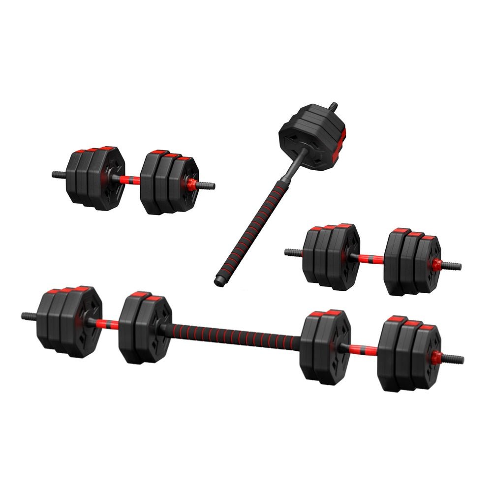 40kg Adjustable Dumbbell Barbell Set Weight Plates Home Workout - Sports & Fitness > Exercise, Gym & Fitness > Free Weights - Rivercity House & Home Co. (ABN 18 642 972 209) - Affordable Modern Furniture Australia