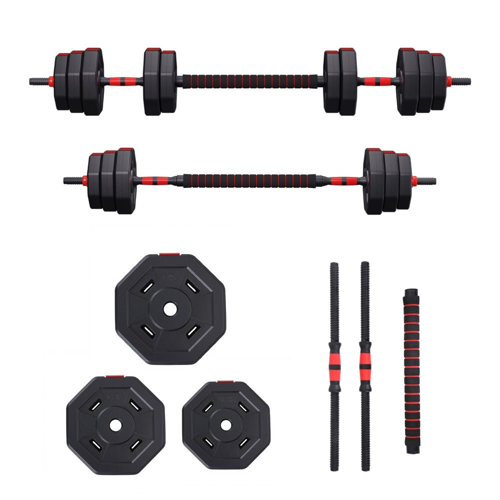 40kg Adjustable Dumbbell Barbell Set Weight Plates Home Workout - Sports & Fitness > Exercise, Gym & Fitness > Free Weights - Rivercity House & Home Co. (ABN 18 642 972 209) - Affordable Modern Furniture Australia