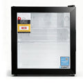 40L Bar Fridge with Glass Door and Adjustable Shelves - Black