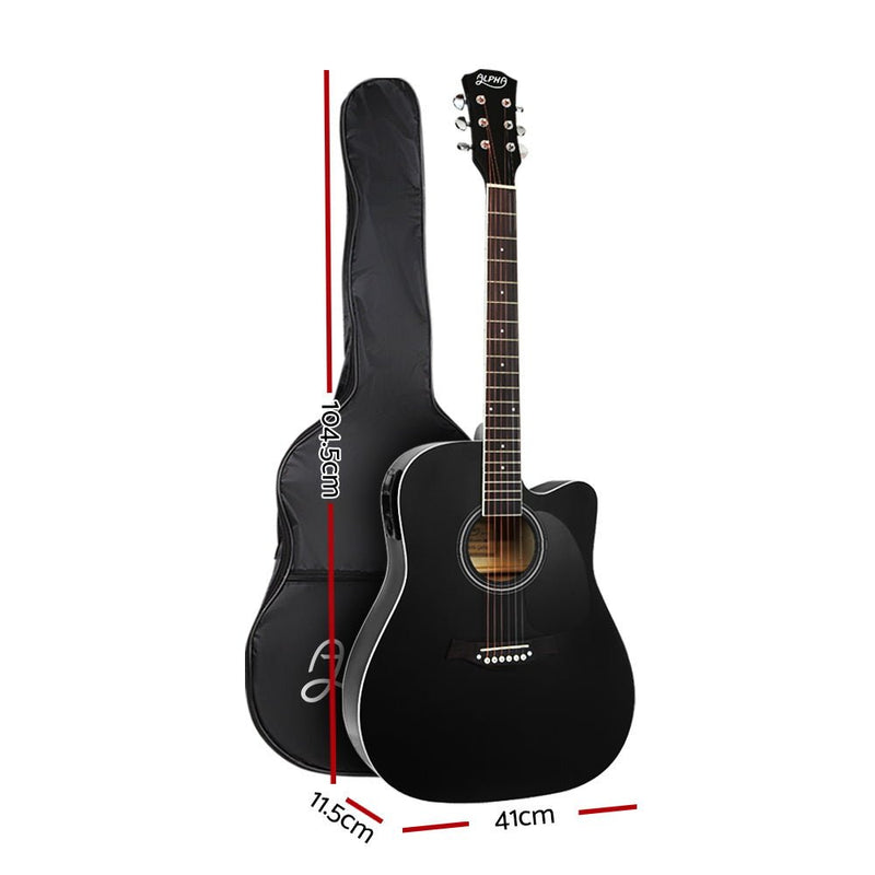 41 Inch Black Acoustic Guitar 10 Piece Set Including Stand - Audio & Video > Musical Instrument & Accessories - Rivercity House & Home Co. (ABN 18 642 972 209) - Affordable Modern Furniture Australia