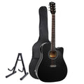 41 Inch Black Acoustic Guitar 10 Piece Set Including Stand
