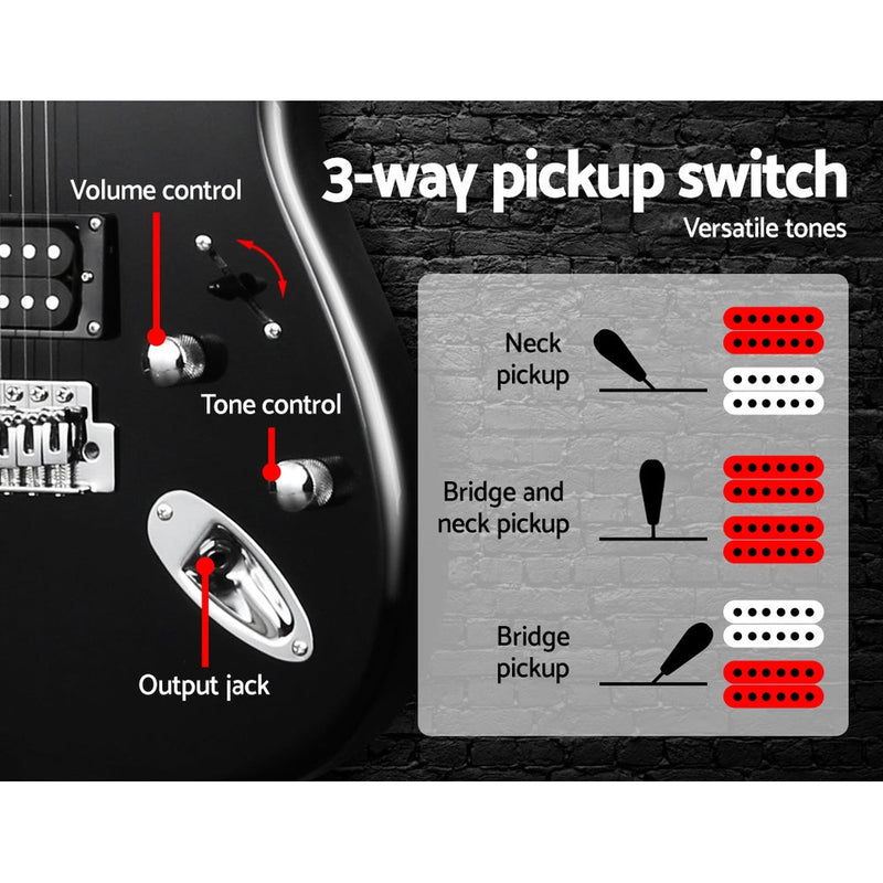 41 Inch Electric Guitar Humbucker Pickup Switch Amplifier Skull Pattern - Audio & Video > Musical Instrument & Accessories - Rivercity House & Home Co. (ABN 18 642 972 209) - Affordable Modern Furniture Australia