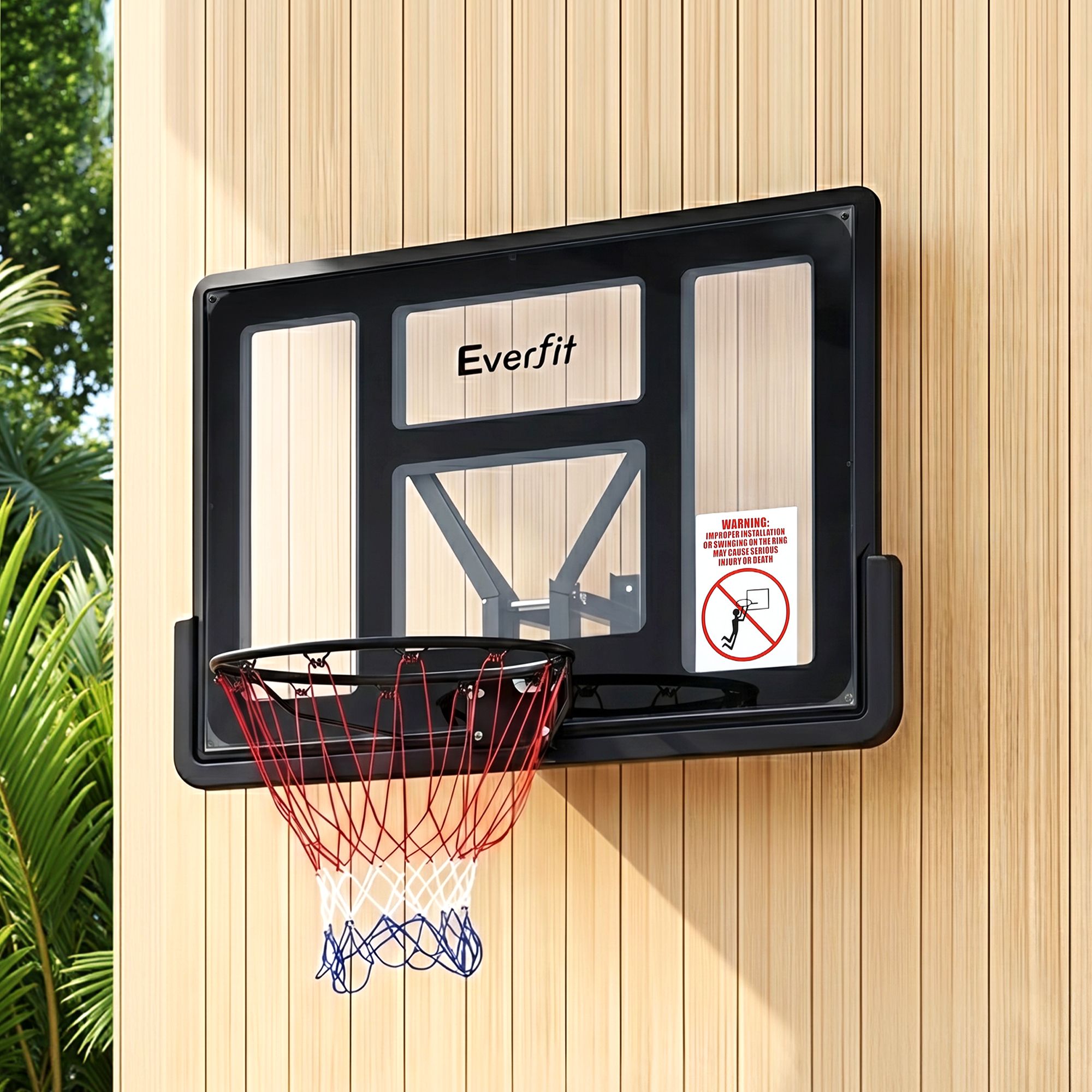 43-Inch Wall Mount Kids Basketball Hoop Indoor Outdoor Sports - Black - Sports & Fitness > Ball Sports > Basketball & Basketball Accessories - Rivercity House & Home Co. (ABN 18 642 972 209) - Affordable Modern Furniture Australia