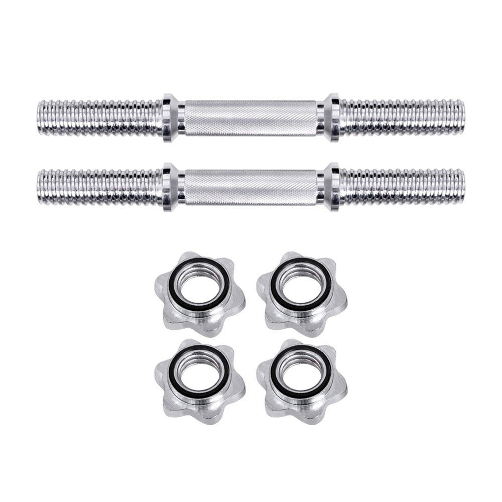 45cm Dumbbell Bar with 150kg Capacity and Spring Collars - Silver - Sports & Fitness > Exercise, Gym & Fitness > Exercise Benches - Rivercity House & Home Co. (ABN 18 642 972 209) - Affordable Modern Furniture Australia