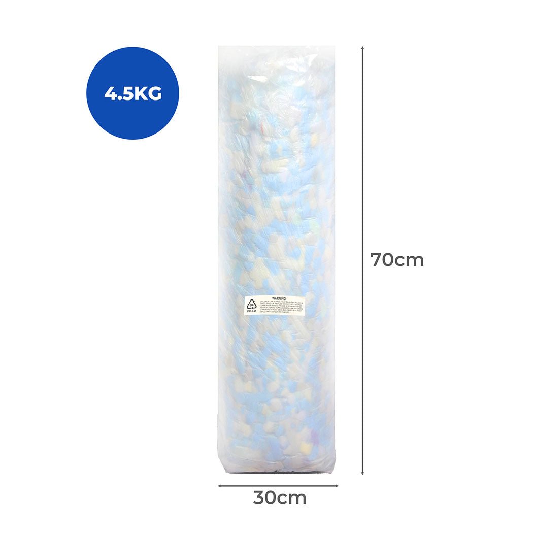 4.5KG Shredded Memory Foam Bean Bag Filling 130L - Multi - colour - Rivercity House & Home Co. (ABN 18 642 972 209) - Affordable Modern Furniture Australia