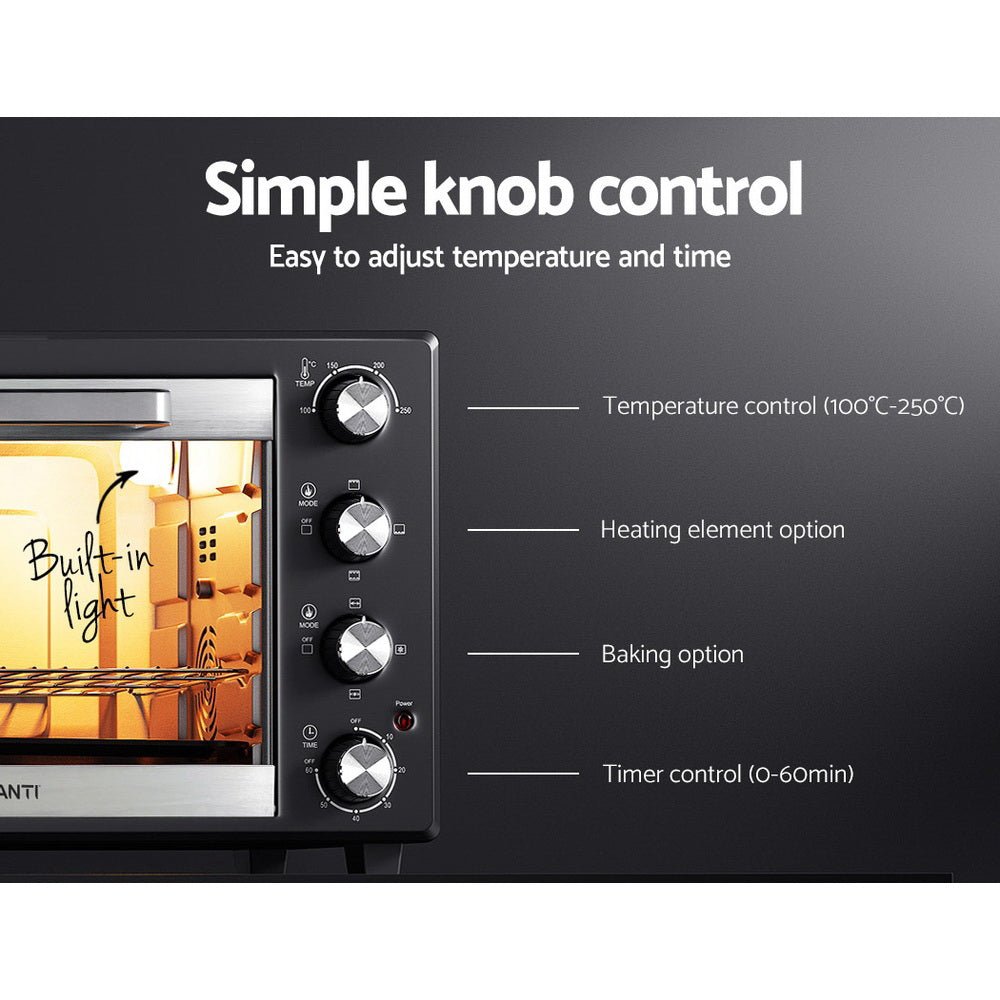 45L Convection Oven Electric Fryer Ovens 1800W - Appliances > Kitchen Appliances > Air Fryers - Rivercity House & Home Co. (ABN 18 642 972 209) - Affordable Modern Furniture Australia