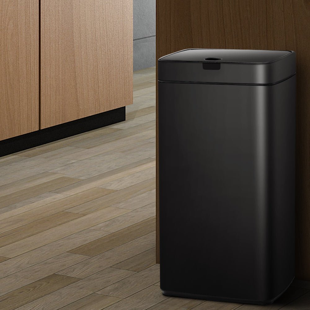 45L Motion Sensor Bin Rubbish Automatic Black - Home & Garden > Kitchen Bins > Automatic Bins - Rivercity House & Home Co. (ABN 18 642 972 209) - Affordable Modern Furniture Australia