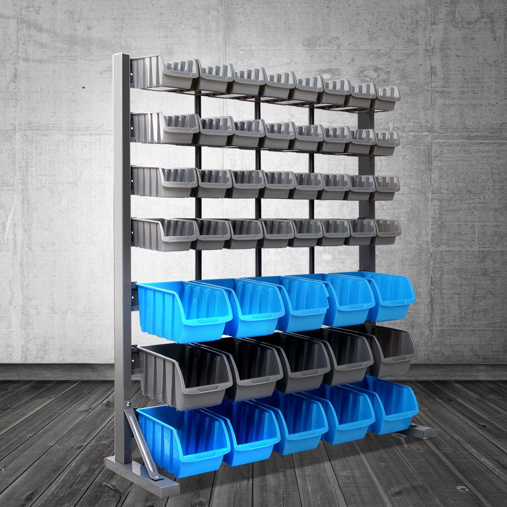 47 Storage Bin Rack Free Stand Steel Stand - Tools > Tools Storage > Wall Storage Racks - Rivercity House & Home Co. (ABN 18 642 972 209) - Affordable Modern Furniture Australia