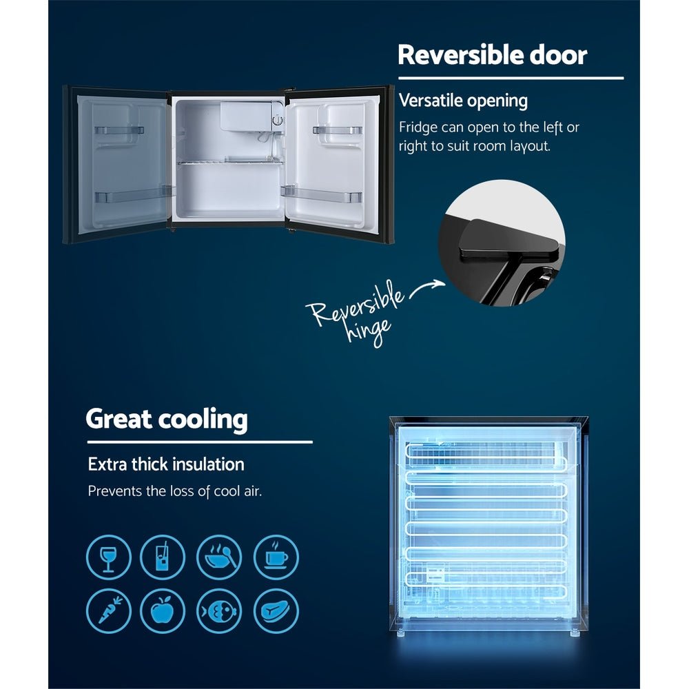 48L Bar Fridge Black - Appliances > Fridges & Freezers > Fridges - Rivercity House & Home Co. (ABN 18 642 972 209) - Affordable Modern Furniture Australia