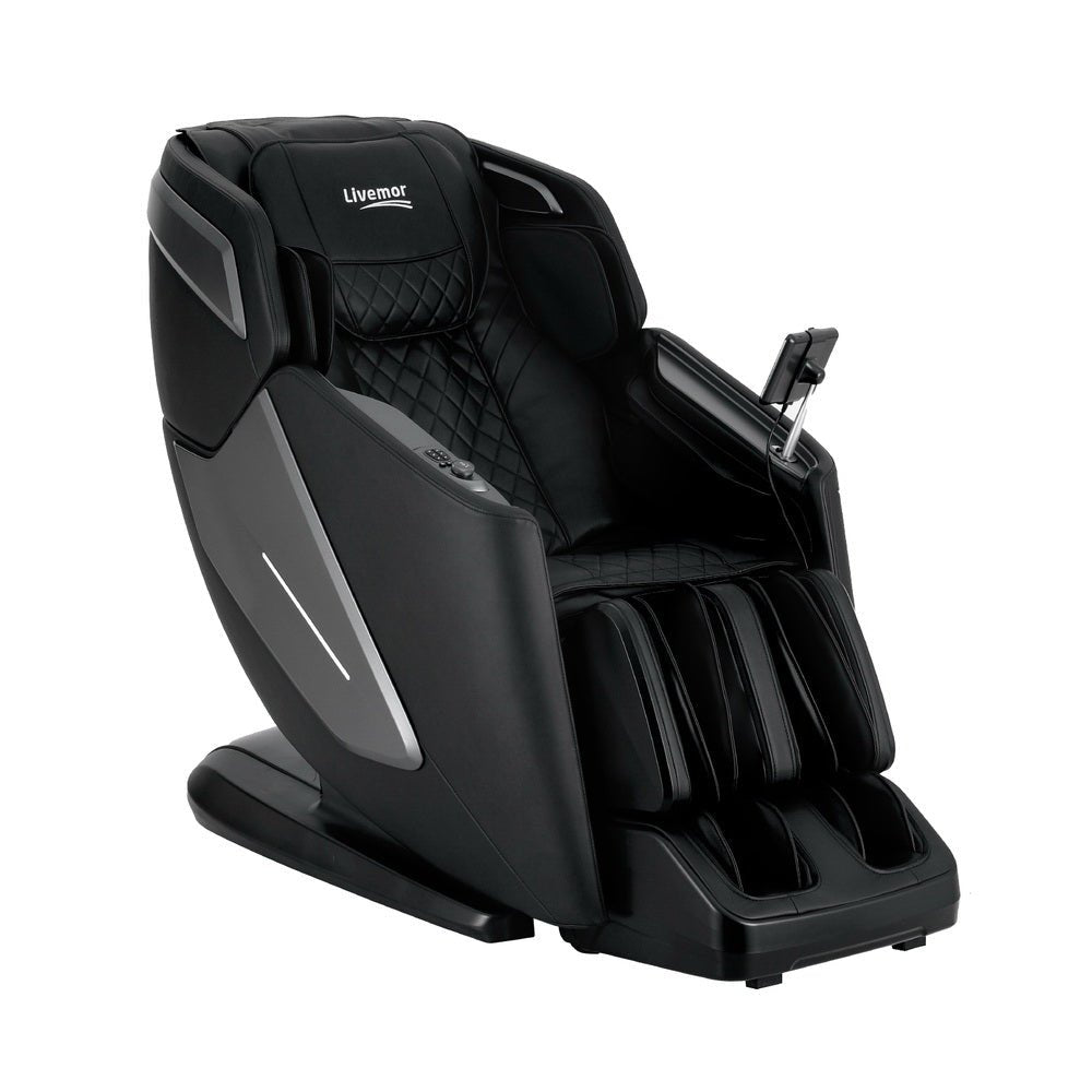 4D Massage Chair Electric Recliner Home Massager Black - Furniture > Bar Stools & Chairs > Massage Chairs - Rivercity House & Home Co. (ABN 18 642 972 209) - Affordable Modern Furniture Australia