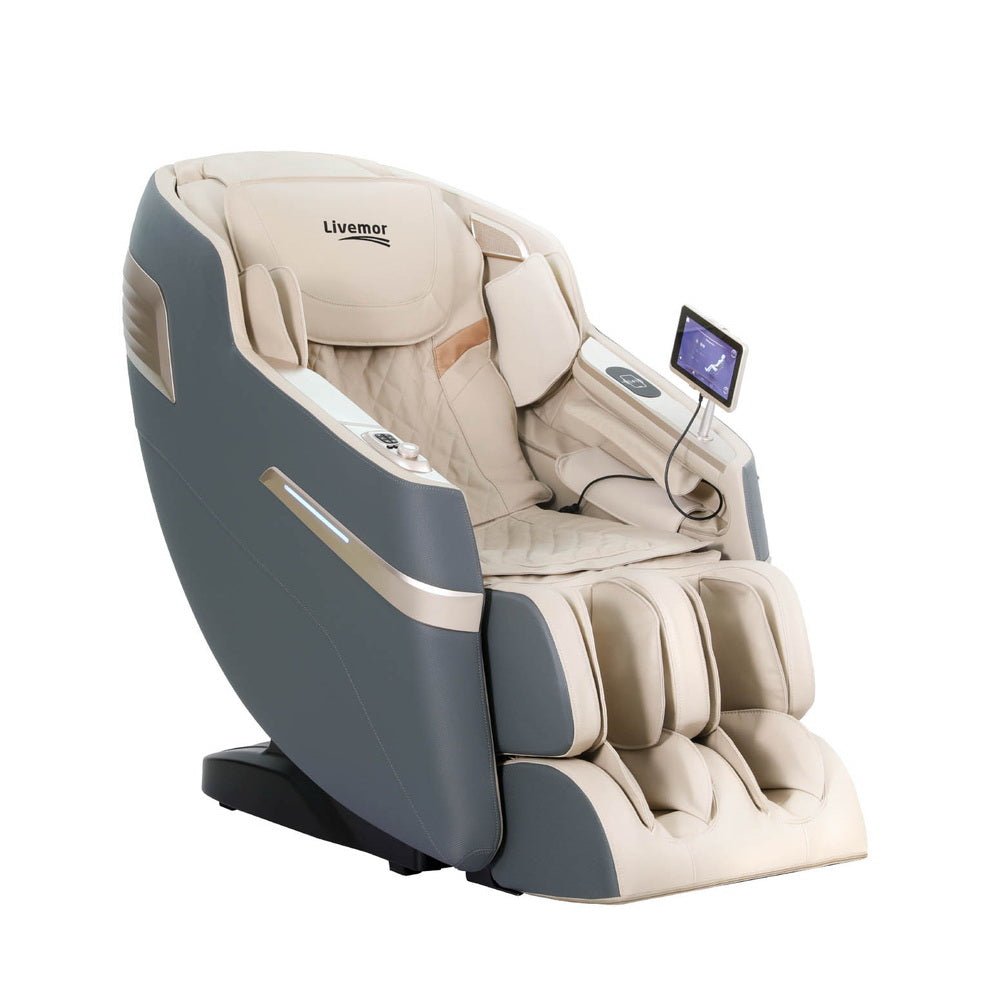 4D Massage Chair Electric Recliner Home Massager Gray Sina - Furniture > Bar Stools & Chairs > Massage Chairs - Rivercity House & Home Co. (ABN 18 642 972 209) - Affordable Modern Furniture Australia