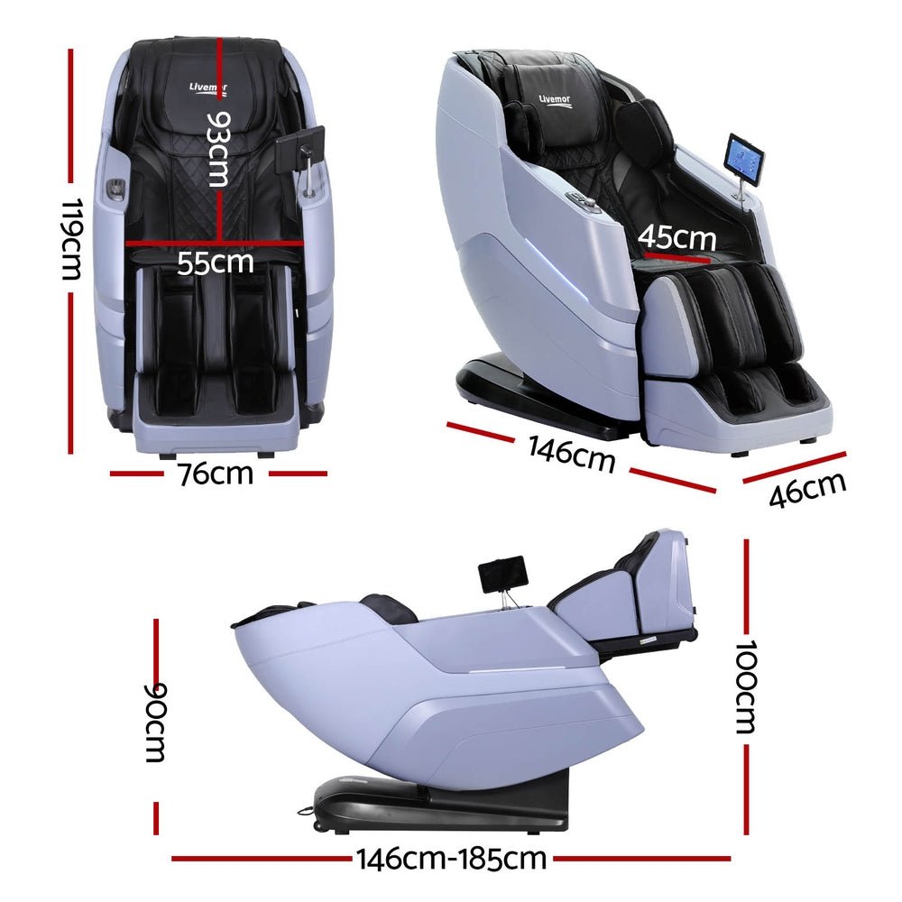 4D Massage Chair Electric Recliner Home Massager Miraj - Furniture > Bar Stools & Chairs > Massage Chairs - Rivercity House & Home Co. (ABN 18 642 972 209) - Affordable Modern Furniture Australia