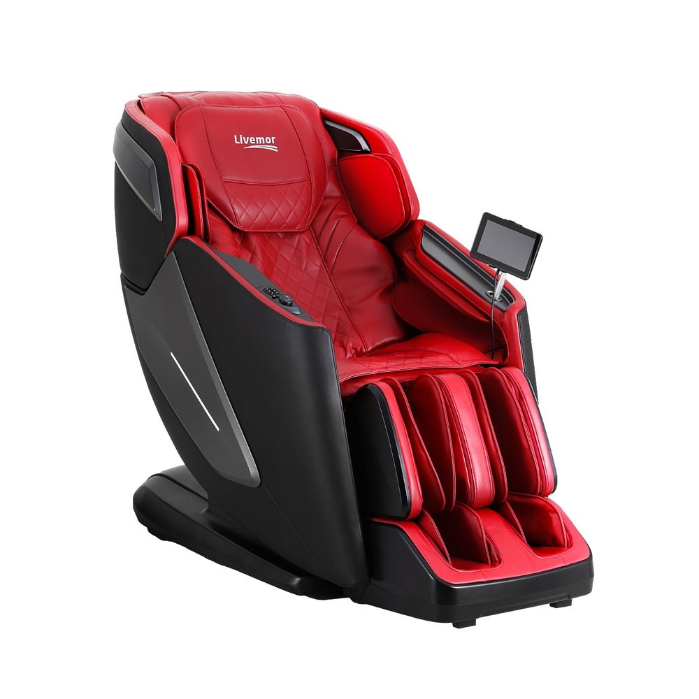 4D Massage Chair Electric Recliner Home Massager Red - Furniture > Bar Stools & Chairs > Massage Chairs - Rivercity House & Home Co. (ABN 18 642 972 209) - Affordable Modern Furniture Australia