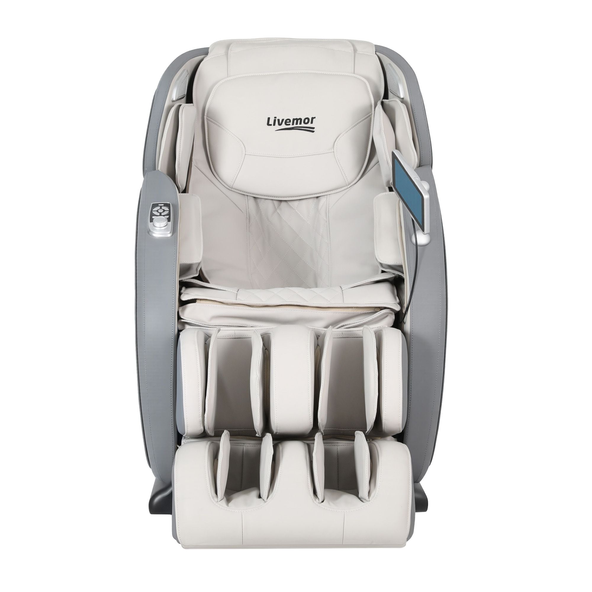 4D Massage Chair Recliner - Full Body SL - Track Zero Gravity with AI Body Scan, Deep Tissue Electric Massager with Heat, 12 Auto Programs, LCD Touchscreen & Bluetooth, Grey - Furniture > Bar Stools & Chairs > Massage Chairs - Rivercity House & Home Co. (ABN 18 642 972 209) - Affordable Modern Furniture Australia