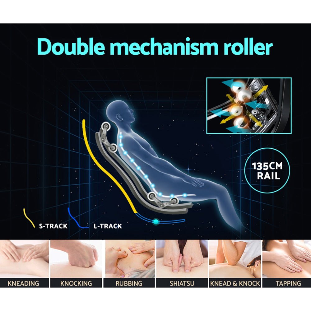 4D Massage Chair Recliner SL Track Full Body Zero Gravity Massager Heated AI Body Scan Melisa - Furniture > Bar Stools & Chairs > Massage Chairs - Rivercity House & Home Co. (ABN 18 642 972 209) - Affordable Modern Furniture Australia