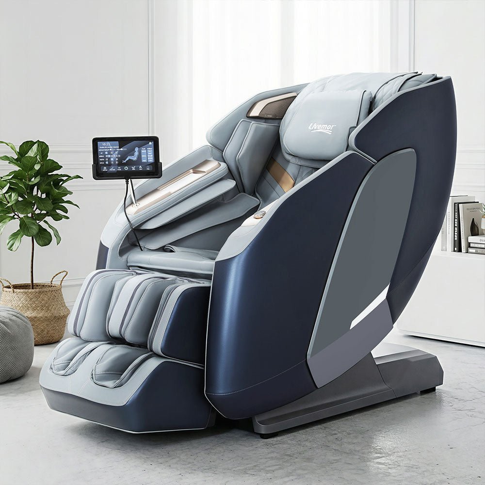 4D Massage Chair Recliner SL Track Full Body Zero Gravity Massager Heated AI Body Scan Melisa - Furniture > Bar Stools & Chairs > Massage Chairs - Rivercity House & Home Co. (ABN 18 642 972 209) - Affordable Modern Furniture Australia
