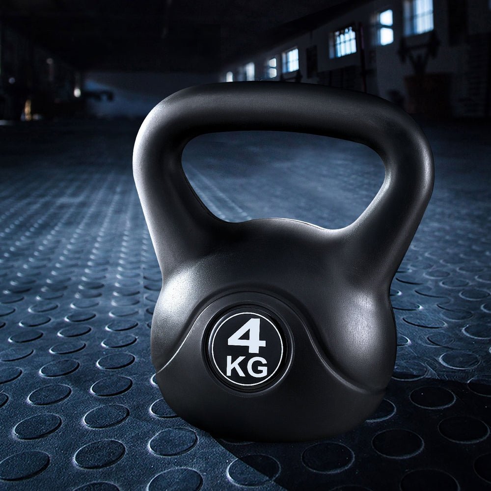 4kg Kettlebell Weight Lifting Gym Dumbbell - Black - Sports & Fitness > Exercise, Gym & Fitness > Free Weights - Rivercity House & Home Co. (ABN 18 642 972 209) - Affordable Modern Furniture Australia