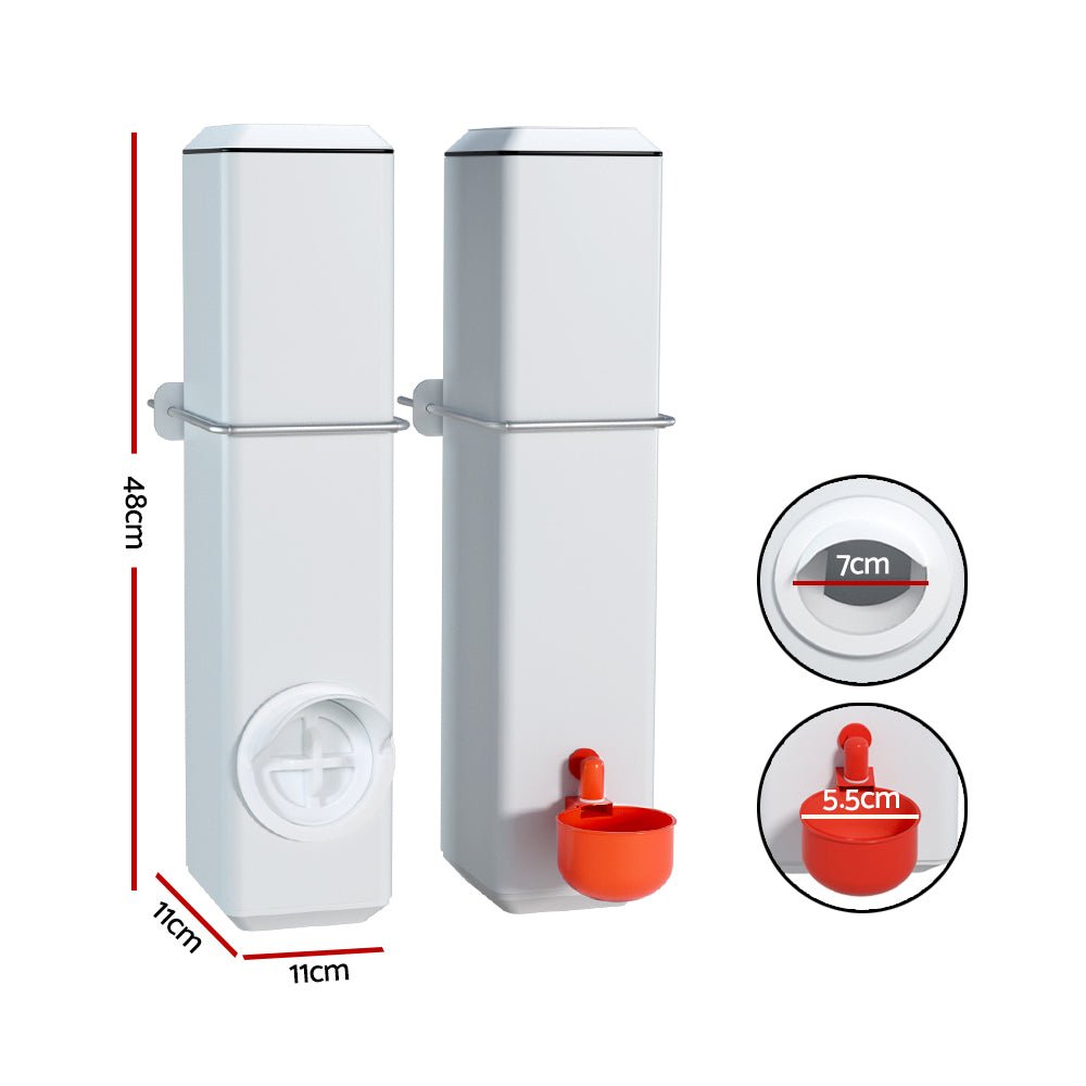 4L Automatic Chicken Feeder and Water Dispenser - White - Pet Care > Farm Supplies > Farm Equipment - Rivercity House & Home Co. (ABN 18 642 972 209) - Affordable Modern Furniture Australia