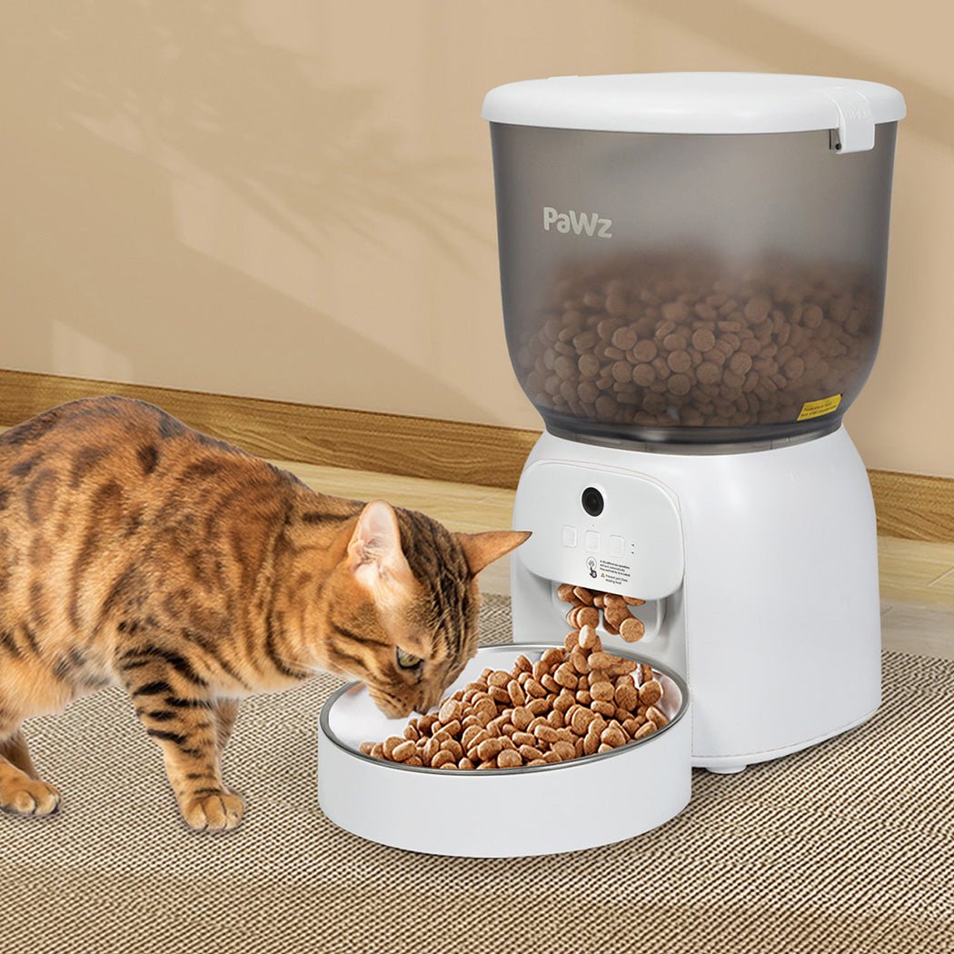 4L Automatic WiFi Pet Feeder with Camera and App Control - White - Rivercity House & Home Co. (ABN 18 642 972 209) - Affordable Modern Furniture Australia