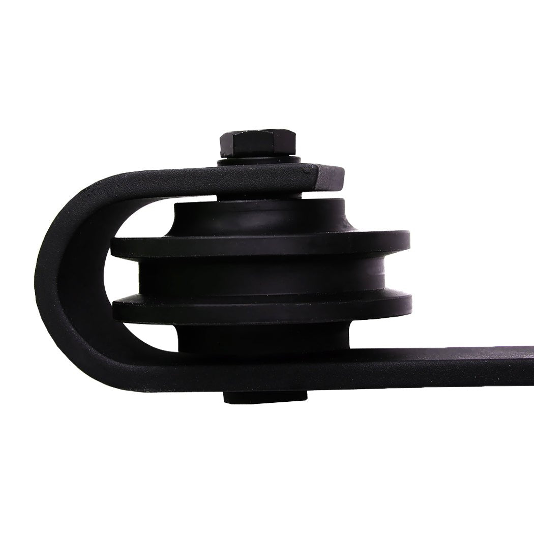 4M Antique Classic Double Sliding Barn Door Kit 6.1mx6.1m - Black - Rivercity House & Home Co. (ABN 18 642 972 209) - Affordable Modern Furniture Australia