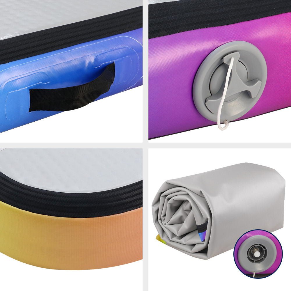 4m x 1m Inflatable Air Track Tumbling Mat for Gymnastics and Yoga - Multi-Colour - Sports & Fitness > Exercise, Gym & Fitness > Gymnastics - Rivercity House & Home Co. (ABN 18 642 972 209) - Affordable Modern Furniture Australia