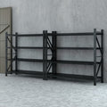 4Mx1.8M Garage Warehouse Shelving Rack with 4 Tiers - Black