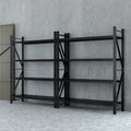 4Mx2.4M Heavy-Duty Garage Warehouse Shelving Rack - Black