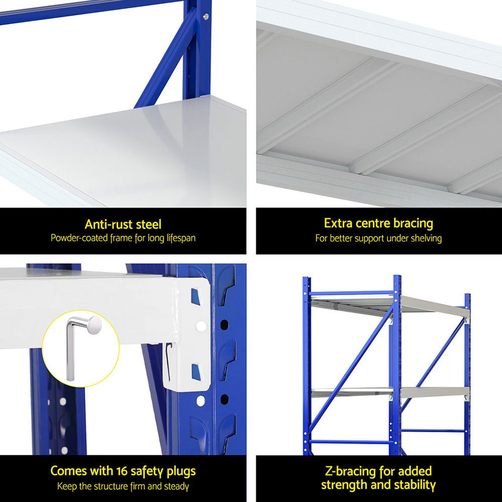 4Mx2M Garage Shelving Warehouse Rack Blue - Tools > Tools Storage > Wall Storage Racks - Rivercity House & Home Co. (ABN 18 642 972 209) - Affordable Modern Furniture Australia