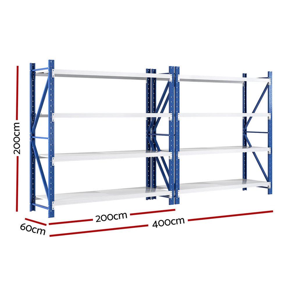 4Mx2M Garage Shelving Warehouse Rack Blue - Tools > Tools Storage > Wall Storage Racks - Rivercity House & Home Co. (ABN 18 642 972 209) - Affordable Modern Furniture Australia