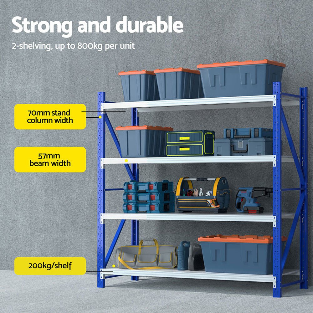 4Mx2M Garage Shelving Warehouse Rack Blue - Tools > Tools Storage > Wall Storage Racks - Rivercity House & Home Co. (ABN 18 642 972 209) - Affordable Modern Furniture Australia