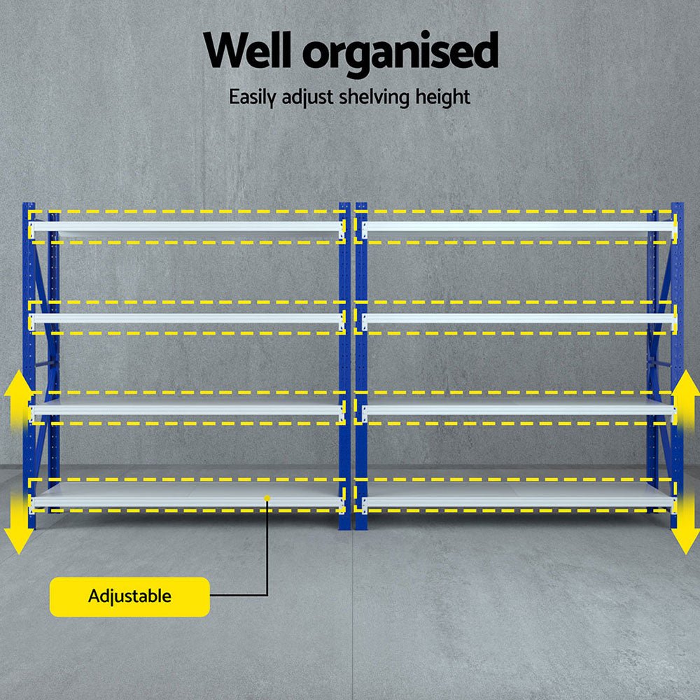4Mx2M Garage Shelving Warehouse Rack Blue - Tools > Tools Storage > Wall Storage Racks - Rivercity House & Home Co. (ABN 18 642 972 209) - Affordable Modern Furniture Australia